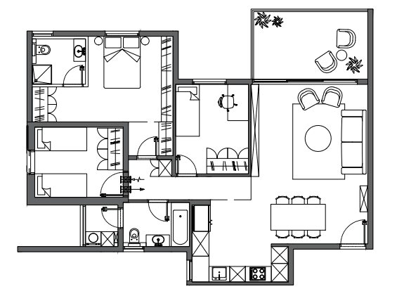 apartment floor plan layout design