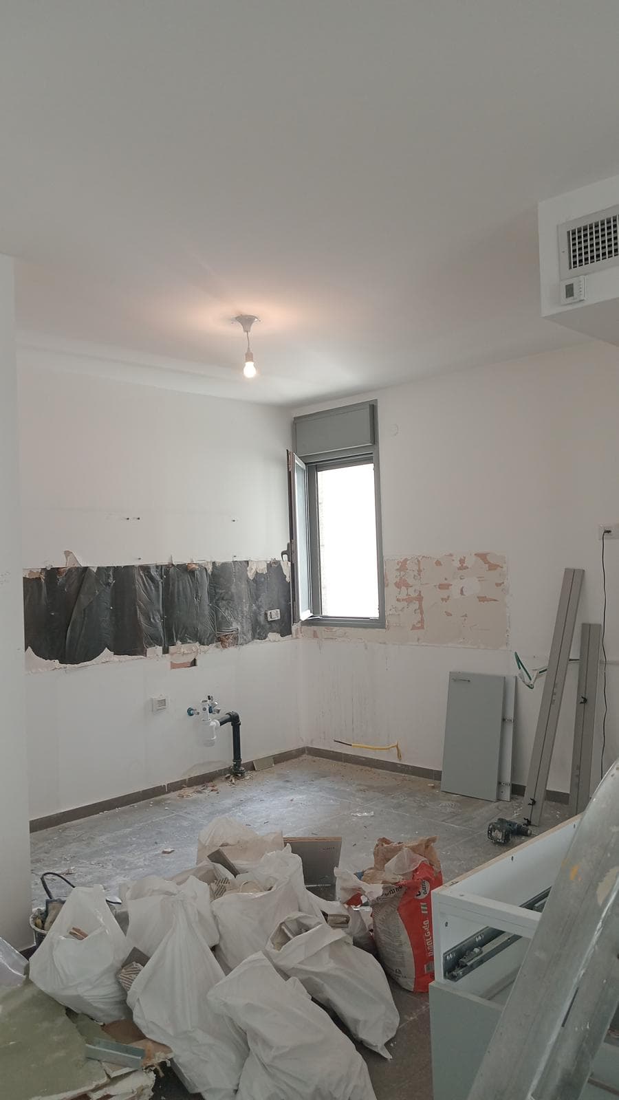 kitchen construction site renovation progress