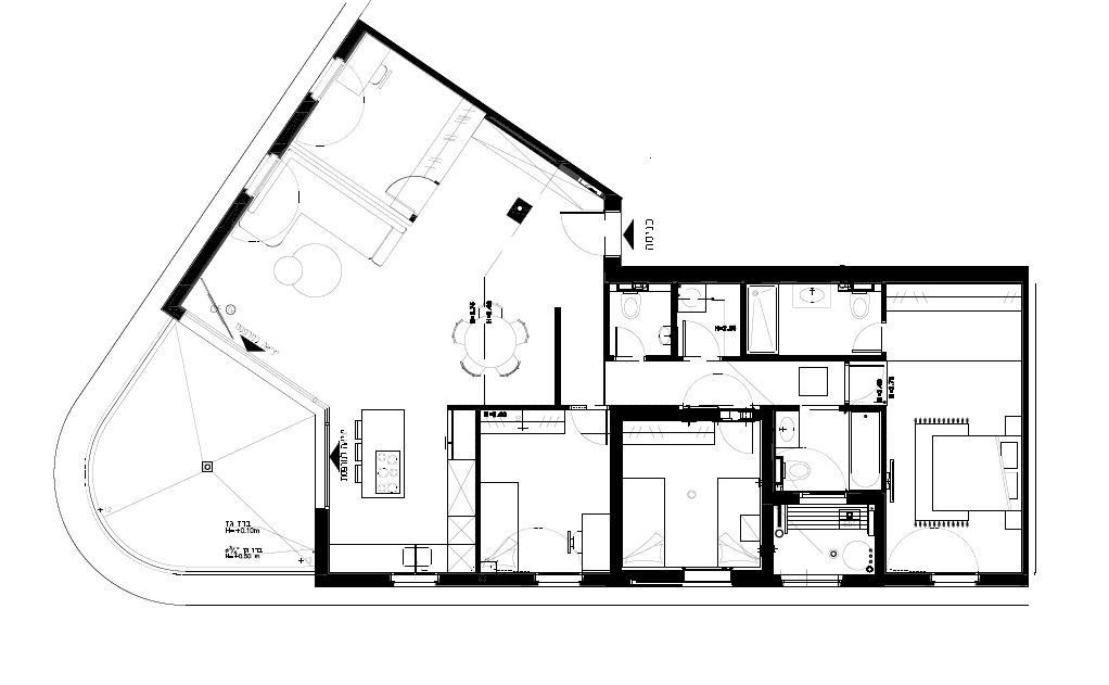 floor plan layout 135sqm apartment with balcony