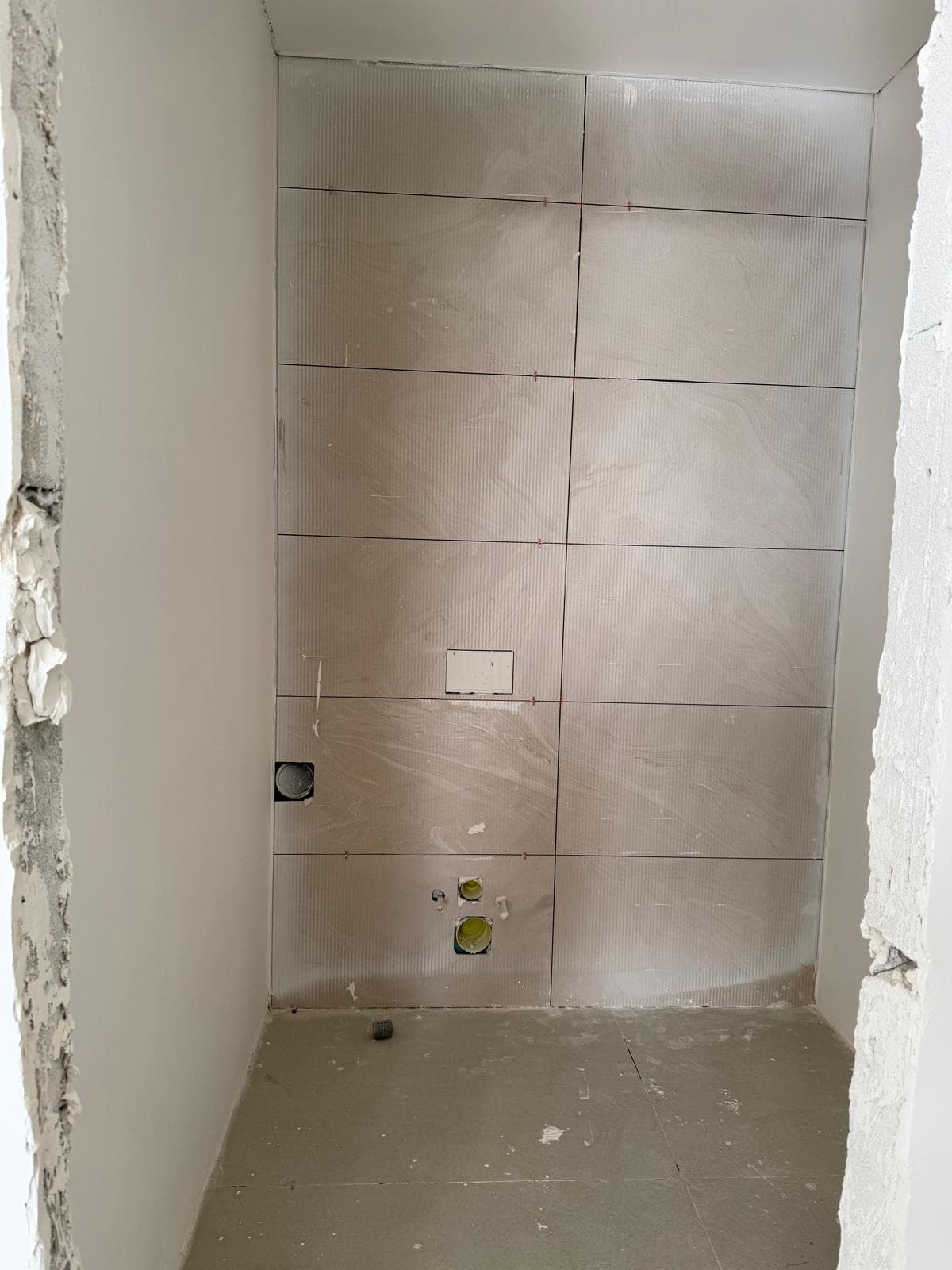 bathroom shower wood pattern tiles construction
