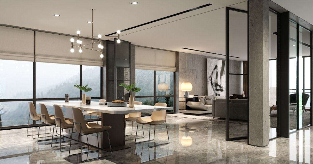 חדר אוכל מעוצב מודרני