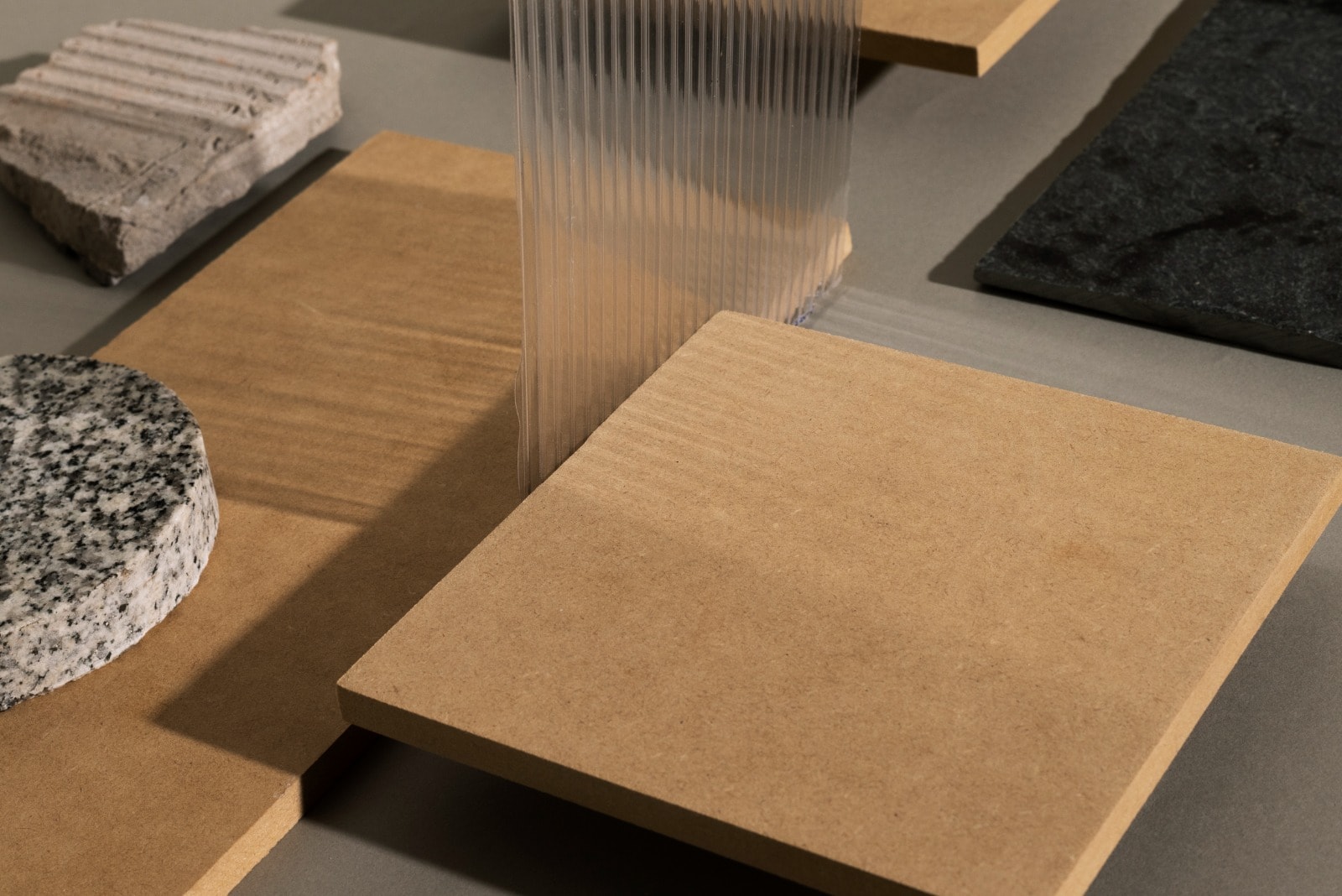 Material samples closeup