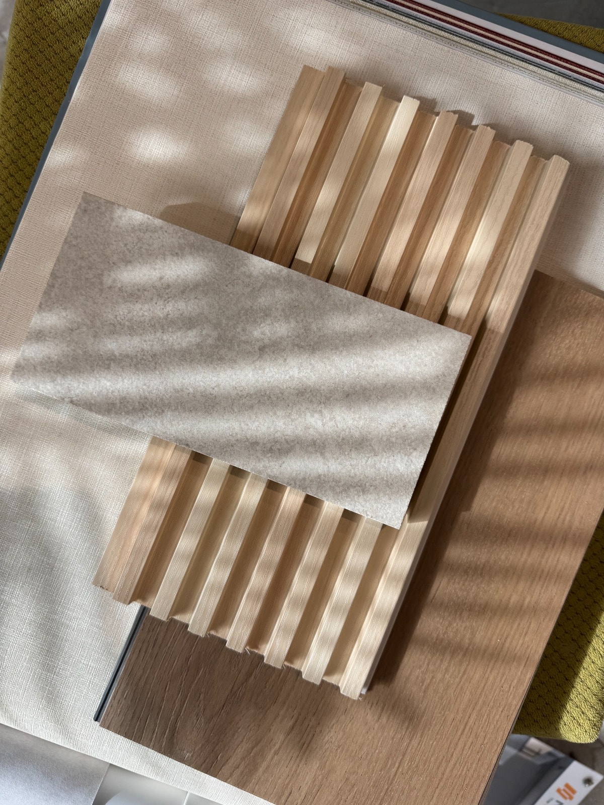 Wood material samples